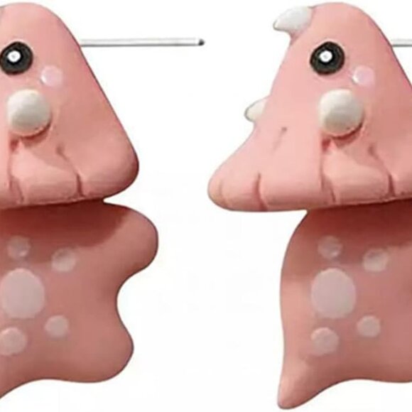 Cute Animal Bite Ear Studs Earring - Fashion 3D Polymer Clay for Girls Women - S - Picture 1 of 7